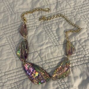 Purple Abalone Multicolor Iridescent Shell Necklace